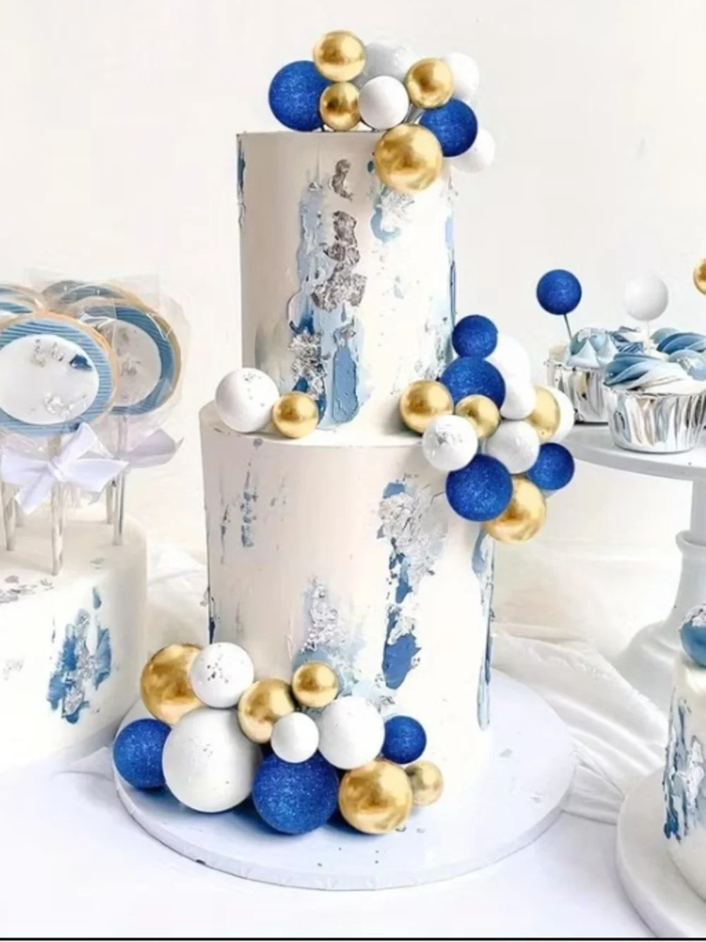 Blue and gold graduation party supplies